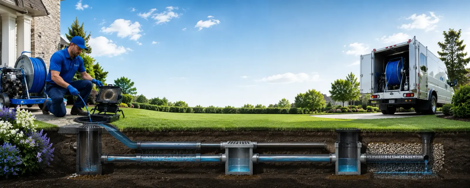 Outdoor drain cleaning information for Clear Brook, VA